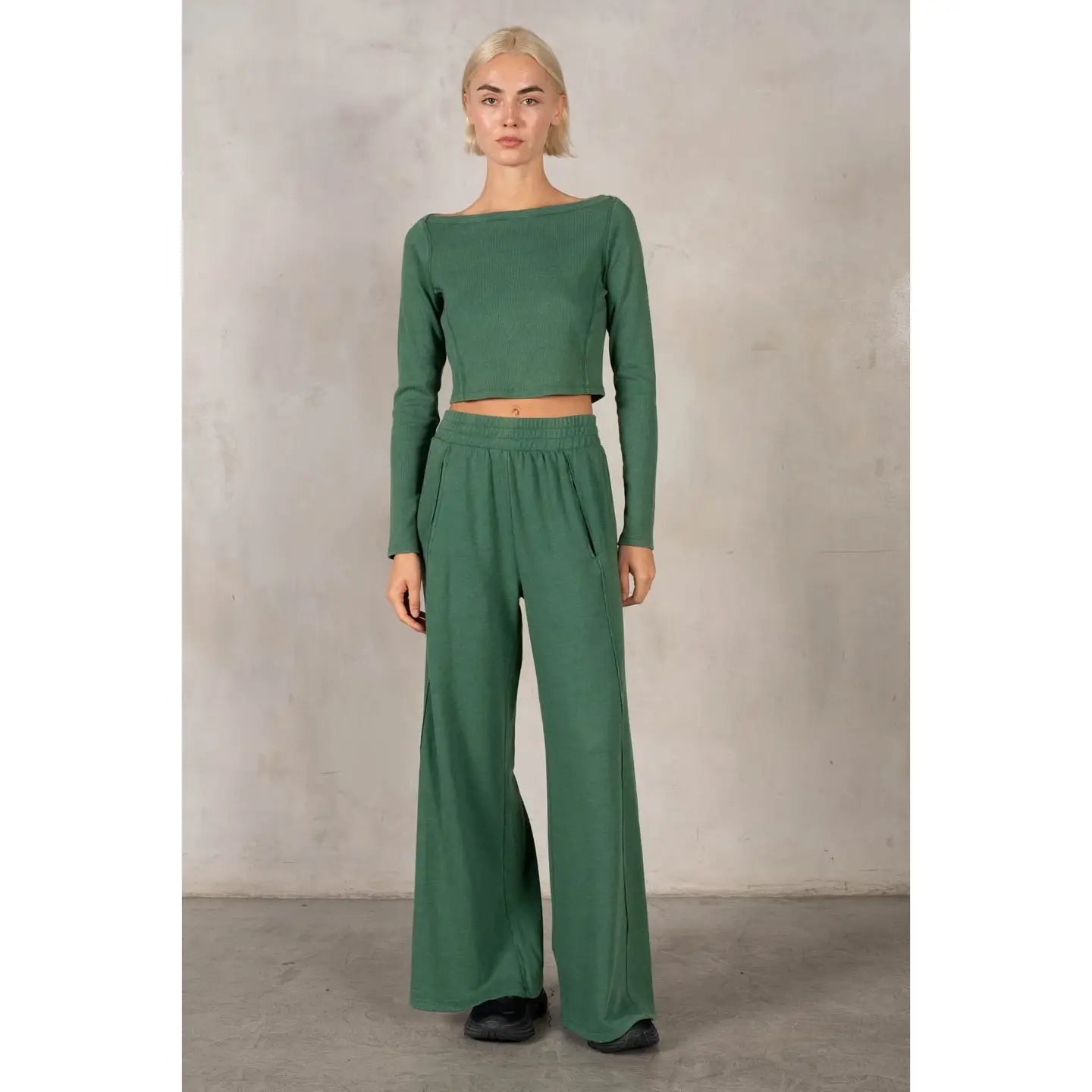 Jocelyn Ribbed Wide Leg Pant Set - Coremarkets