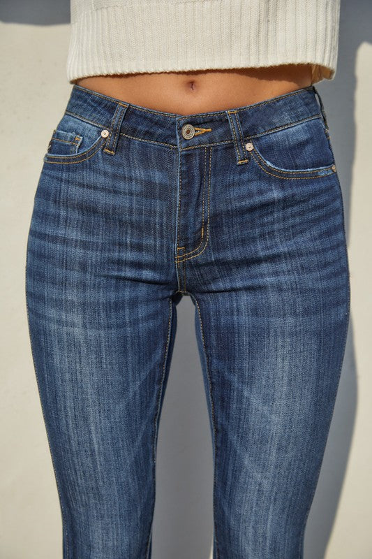 Kancan Ashlyn Mid Rise Dark Wash Skinny Jeans - Coremarkets