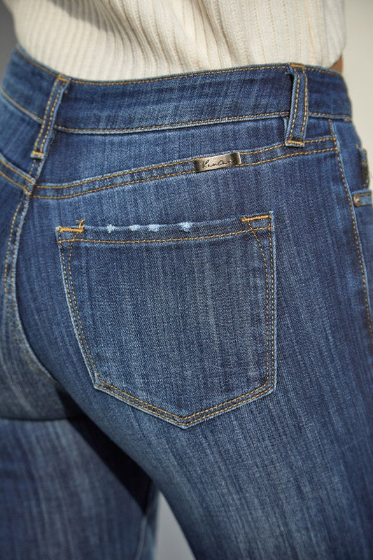 Kancan Ashlyn Mid Rise Dark Wash Skinny Jeans - Coremarkets